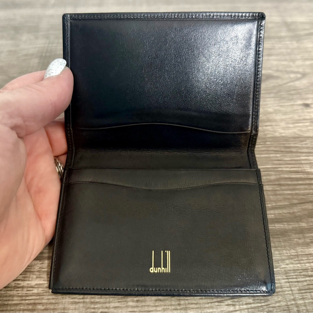 Black Leather Slim Card Holder - Picture 3 of 10